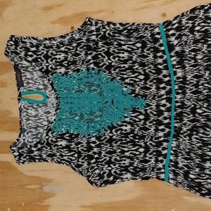 #64. THML Embroidered Maxi Sleeveless Dress size small